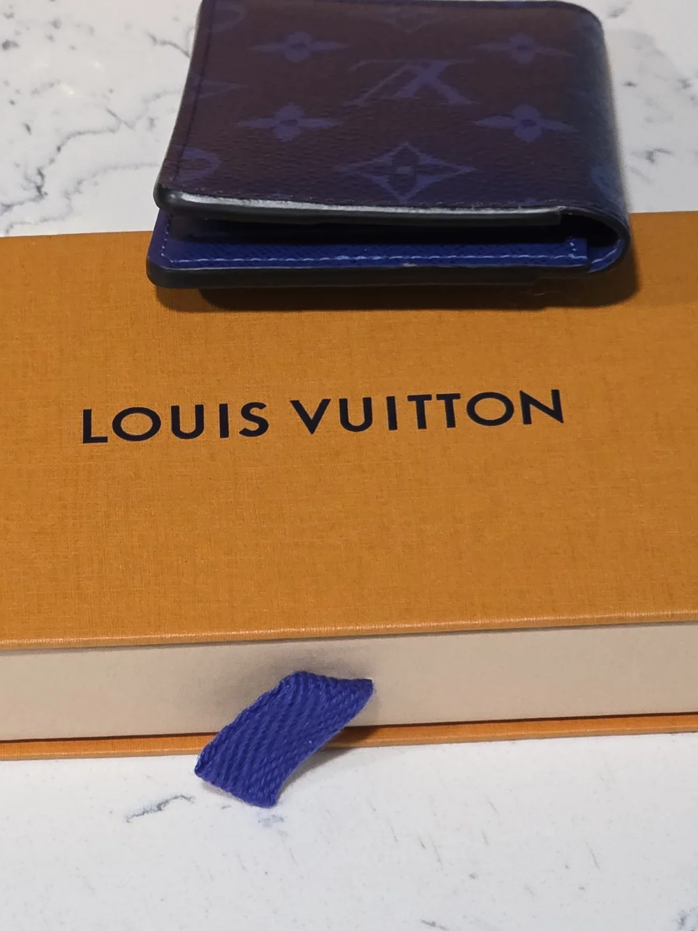 Louis Vuitton Cobal Taigarama Monogram Card Holder-GIFTABLE